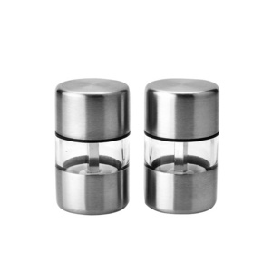 Mini Salt & Pepper Mill, Stainless Steel Pepper Grinder