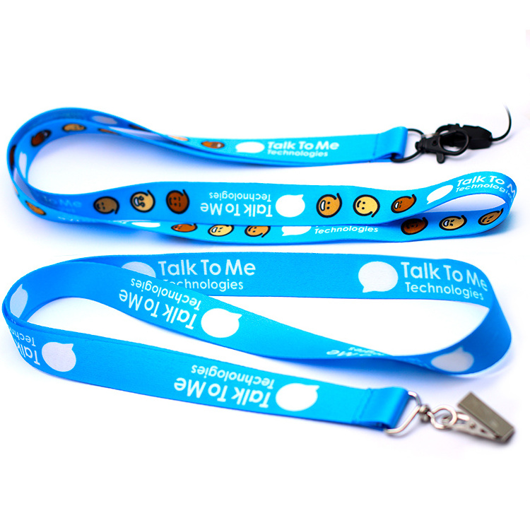 Wholesale Personalizado Plain Retractable Printed Logo Nylon Polyester Neck Strap Sublimation Custom Lanyard With Buckle