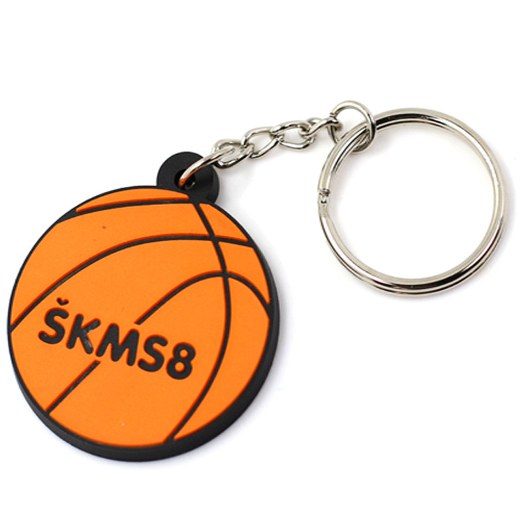 Factory Custom 3D Pvc Key Chain Tennis Baseball Golf Volleyball Basketball Sport Ball Keychain