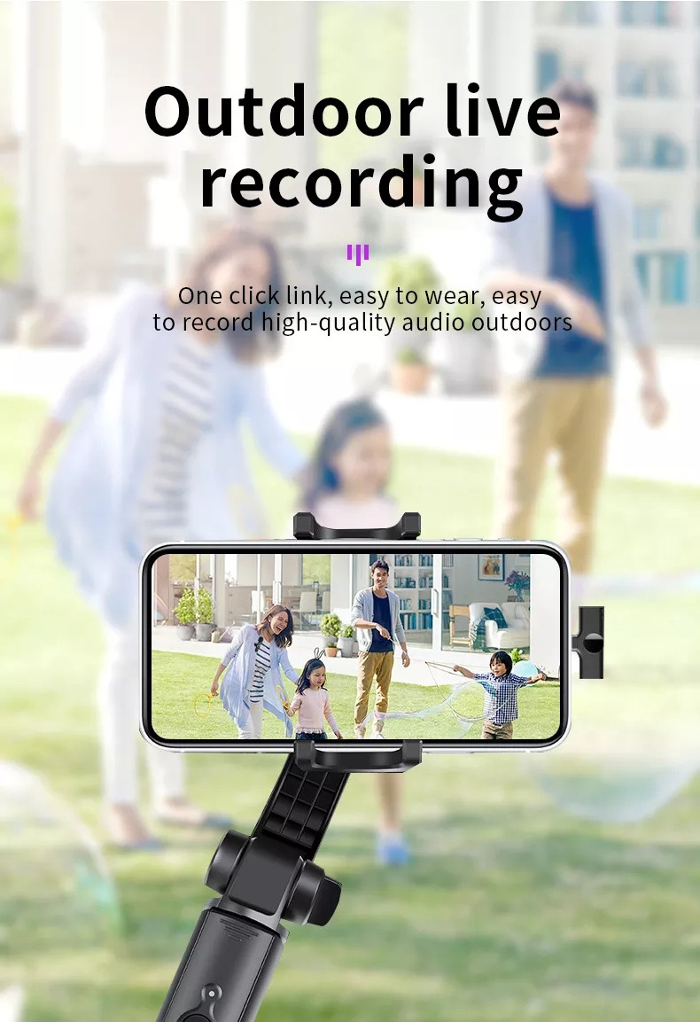 PIX-LINK 2023 New 1 Drag 2 Microphone Lavalier 2.4GHz 2 in 1 Portable Mini Microphone Wireless Recording Microphone for iPhone