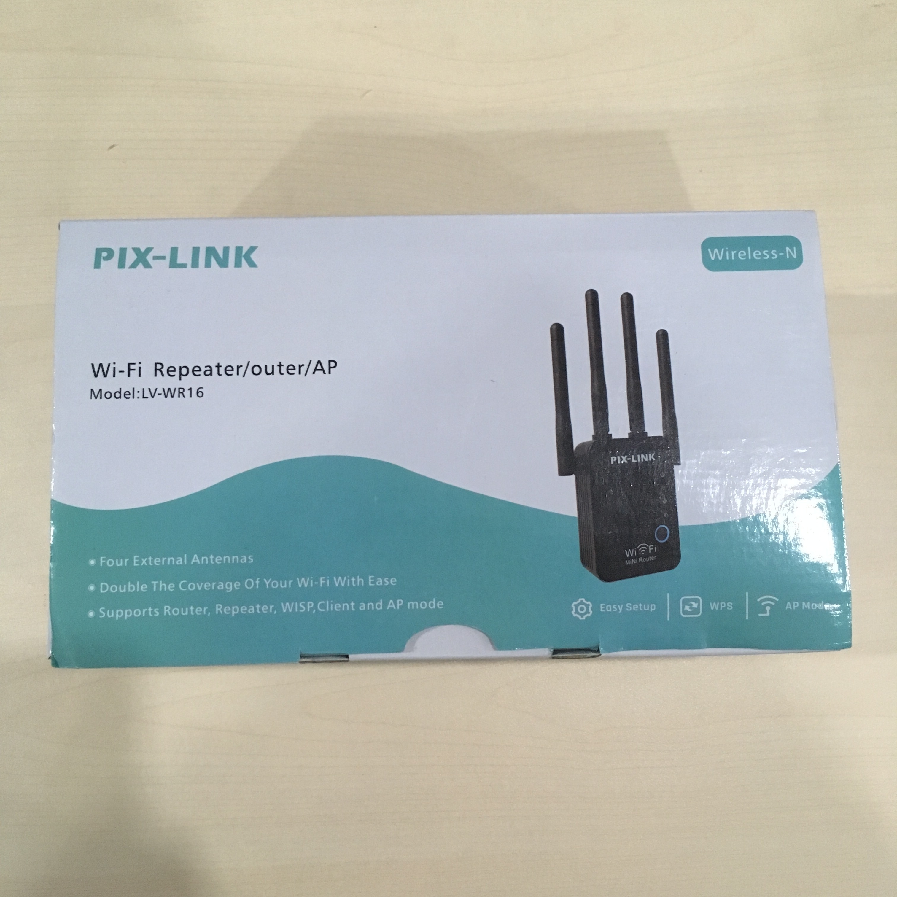 PIX-LINK Wifi Repetidor Wireless Mini Router Wifi Repeater Extender Booster WR16Q Hot Sale Product 300mbps Black OEM ODM Wired Zte Mf289