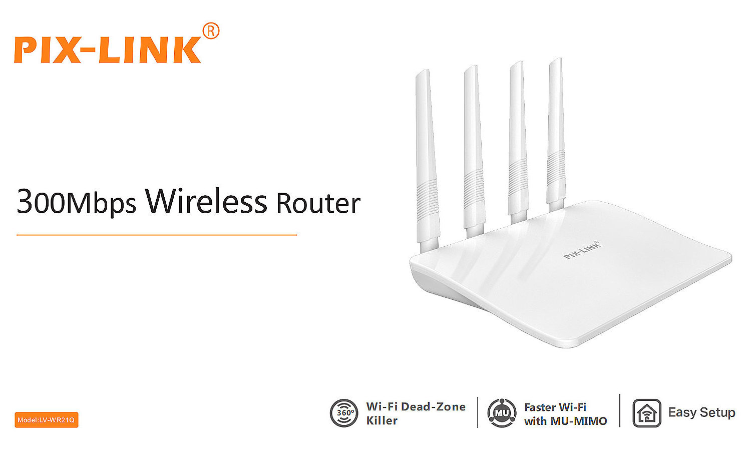 PIX-LINK Signal Booster Router Wi-fi Repeater Custom Logo Hot Selling Factory Sellrin 300mbps Wireless White OEM ODM plink 1200