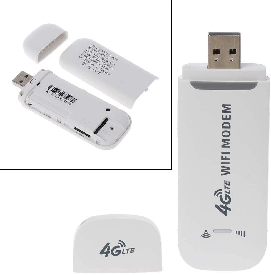 PIX-LINK 4G LTE Wireless Dongle USB SIM Card Wifi Router Outdoor White 1 5g 1 Year / 12 Months Max Users Over 10 150 Mbps 2.4G