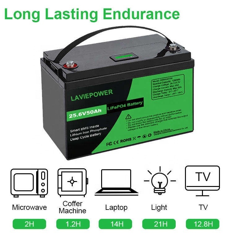 Solar Energy System Deep Cycle Rechargeable Lithium with BMS 12V 24V 100Ah 200Ah Lifepo4 Battery