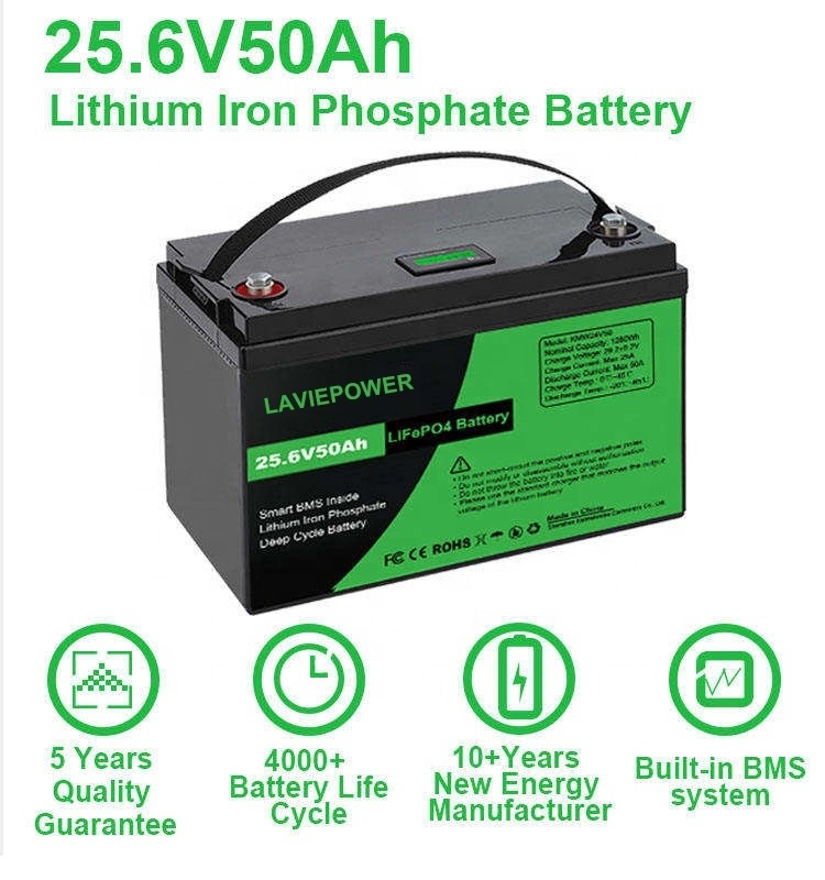 Solar Energy System Deep Cycle Rechargeable Lithium with BMS 12V 24V 100Ah 200Ah Lifepo4 Battery