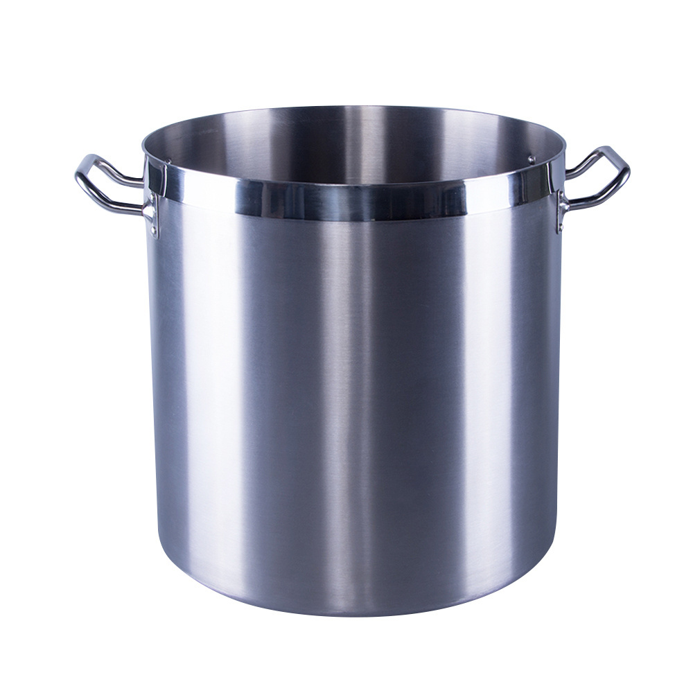 Restaurant Big Pot Commercial Cooking pot 20 30 35 Liter  3-layer Bottom  Stainless Steel Stock Pot