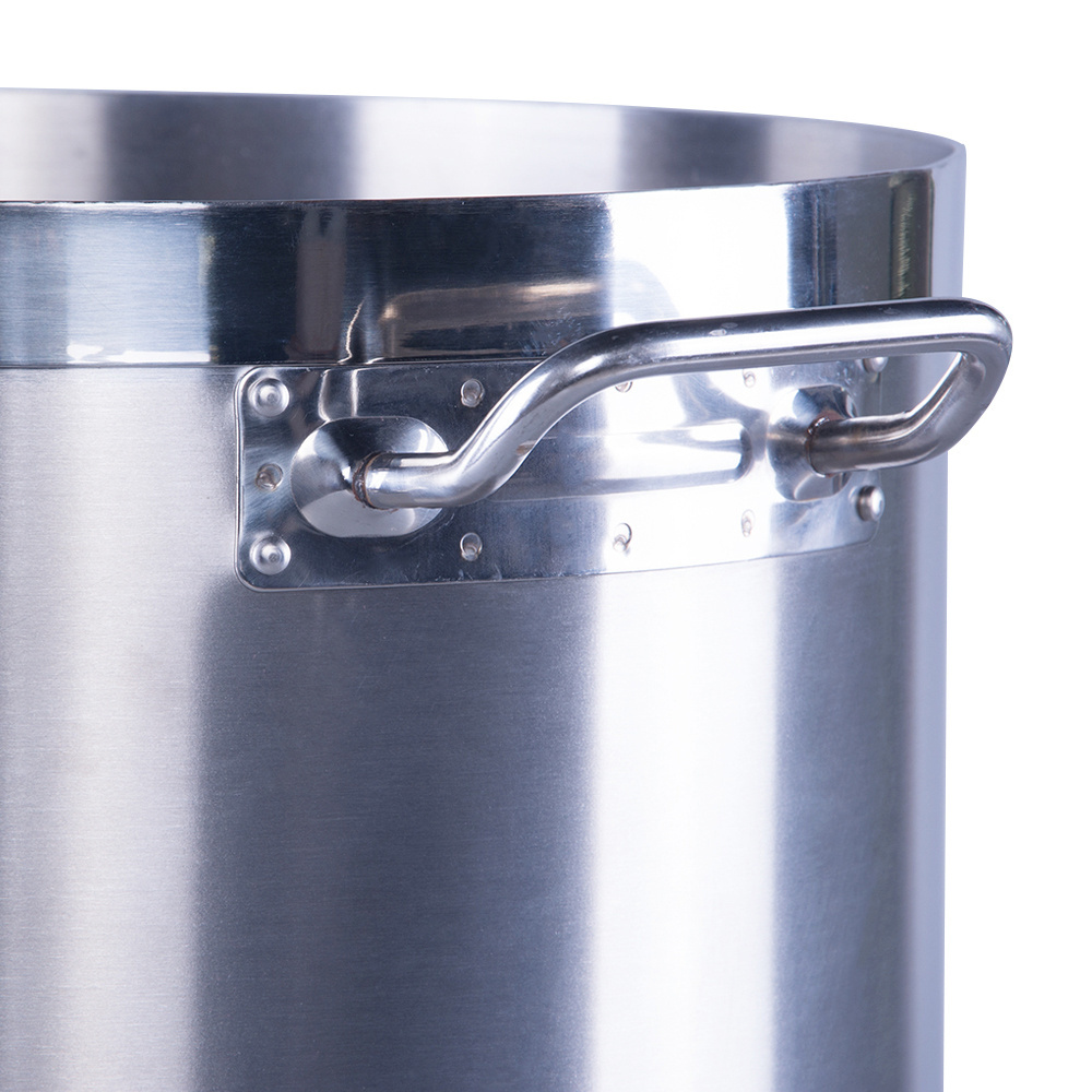 Restaurant Big Pot Commercial Cooking pot 20 30 35 Liter  3-layer Bottom  Stainless Steel Stock Pot