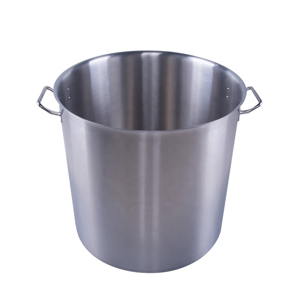 Commercial Restaurant Non Stick 200l 201 Cheap Noodle Milk Large Big Soup Pot Metal Stainless Steel Soup & Stock Pots Support