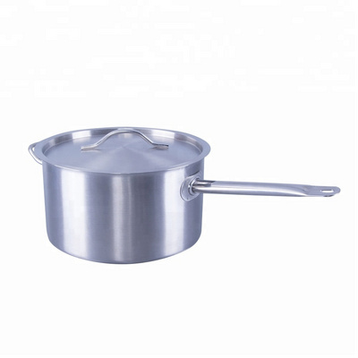 Nonstick Boiling Milk Pot Food Grade Stainless Steel Soup & Stock Pots Polish Finished Cooking Pot Metal Aluminum and SS430