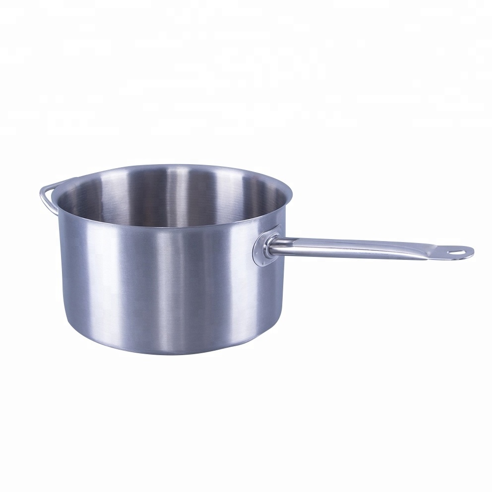 Nonstick Boiling Milk Pot Food Grade Stainless Steel Soup & Stock Pots Polish Finished Cooking Pot Metal Aluminum and SS430