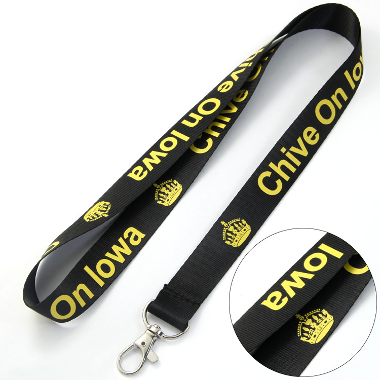 Wholesale Cheap Custom Blank Polyester Offset Printed Water Bottle Beer Drink Holder Lanyard With J Hook