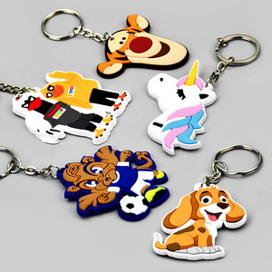 Promotional Keychains PVC Key Chain Manufacturer Wholesale Cheap Custom 2D 3D Silicon Rubber Soft PVC Keychain