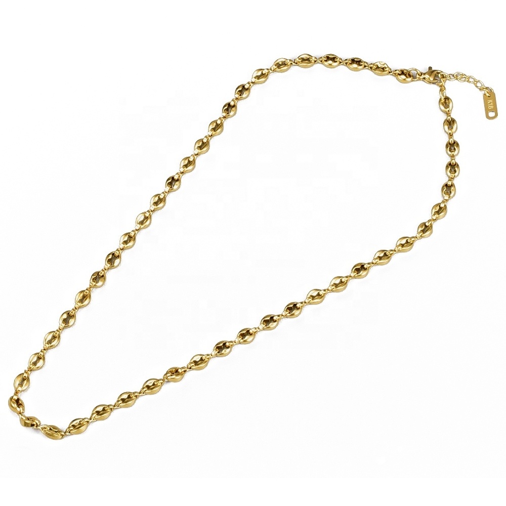 18K Gold Plated Trendy Chunky TSEan Statement Necklace