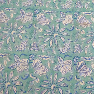 Indian Block printed Cotton Fabric Handmade Floral Print Sanganeri Fabric