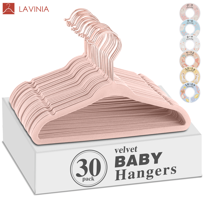 Lavinia Wholesale Classic Baby Non-Slip Hangers Plastic Kids Clothing Hangers Children Velvet Hangers