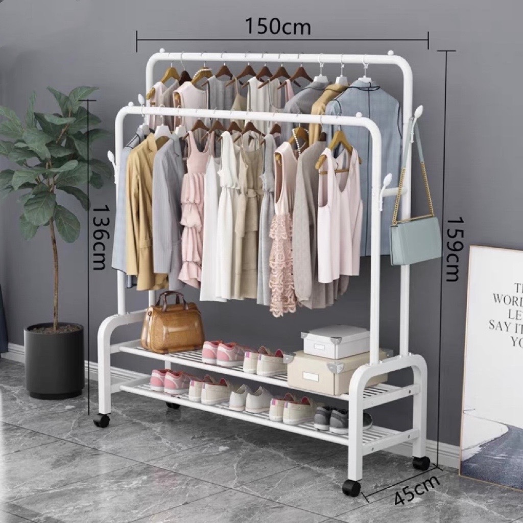 steel clothing rack shoes shelf hat bags home furniture metal display clothes racks