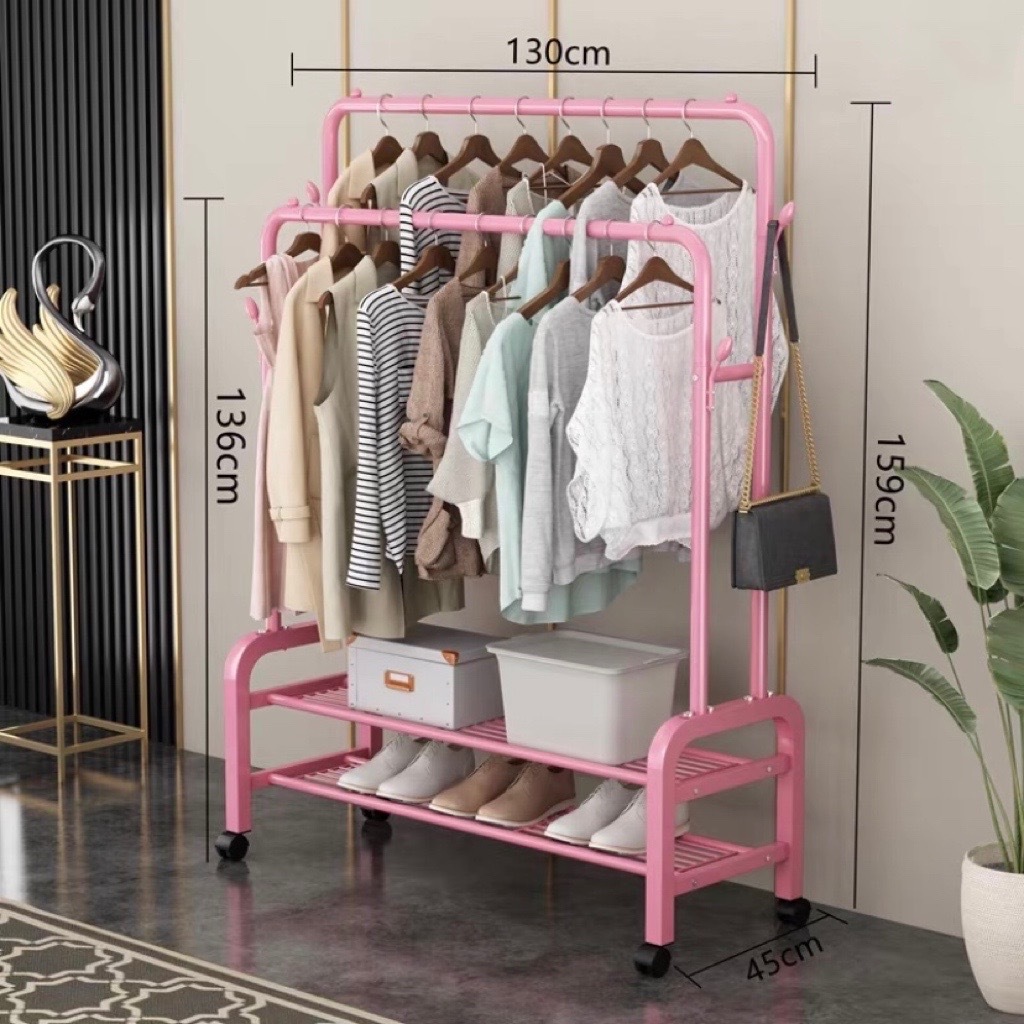 steel clothing rack shoes shelf hat bags home furniture metal display clothes racks