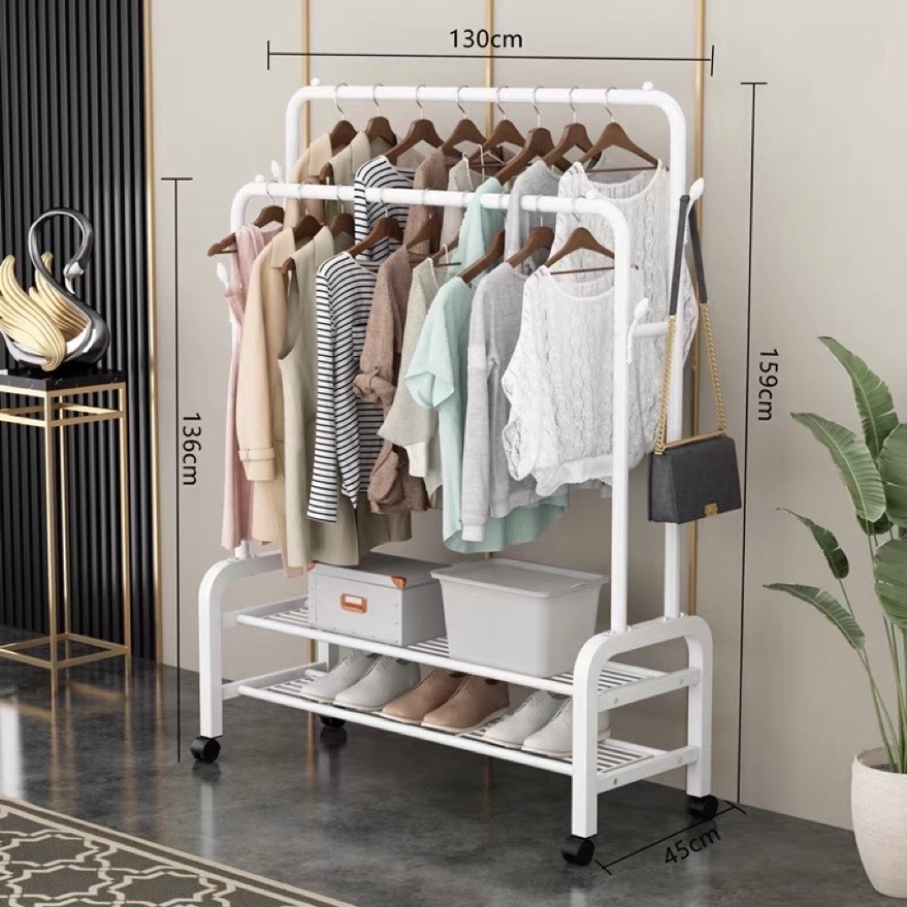 steel clothing rack shoes shelf hat bags home furniture metal display clothes racks