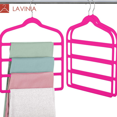 trouser hangers multi-functional Scarf rack Ties Towel Multi Layer Hanger velvet hangers