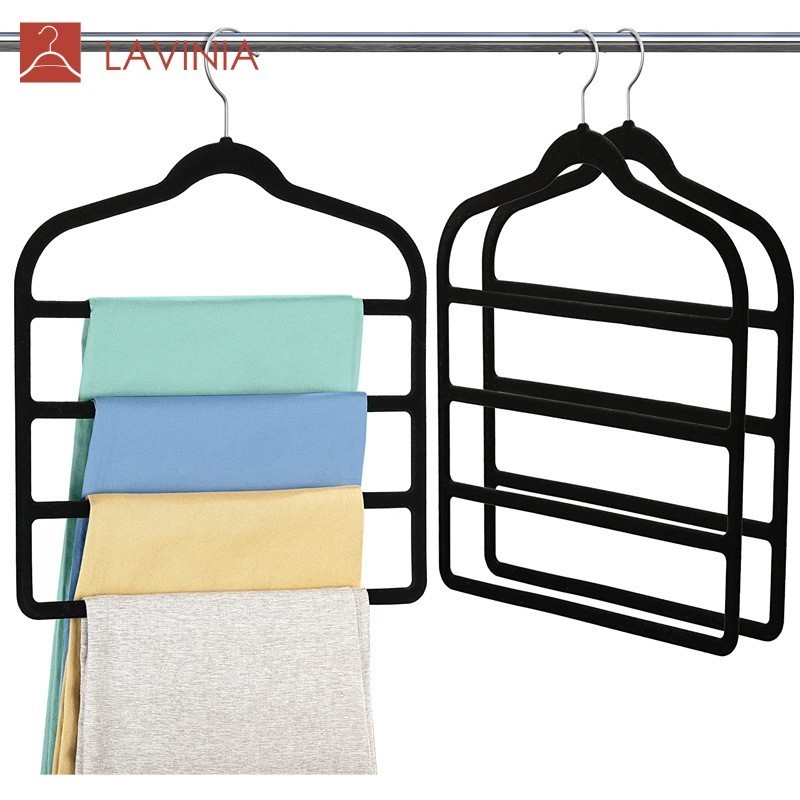 trouser hangers multi-functional Scarf rack Ties Towel Multi Layer Hanger velvet hangers