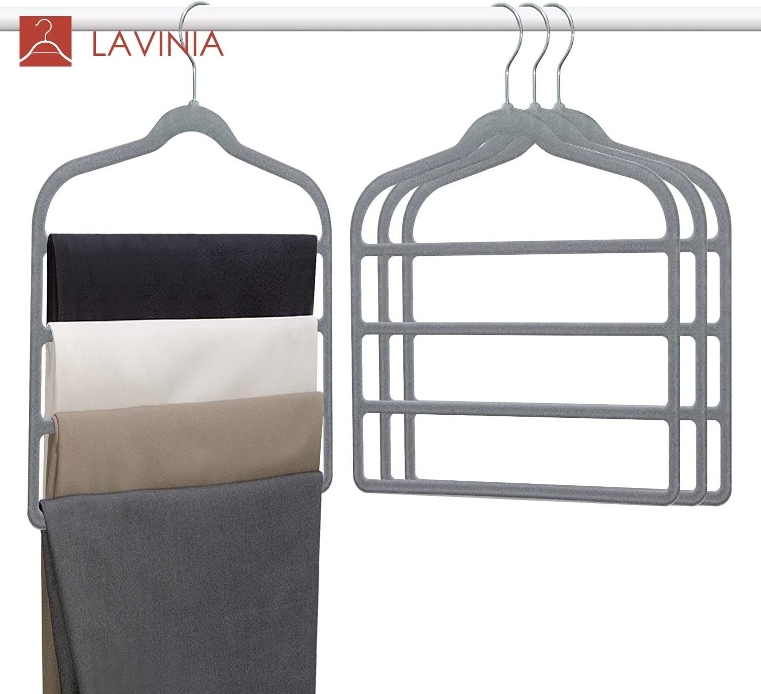 trouser hangers multi-functional Scarf rack Ties Towel Multi Layer Hanger velvet hangers