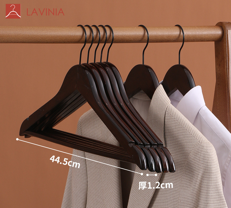 Lavinia Popular Hanger Supplier Wooden Hangers Nature Clothes Rack for Coat wood hanger