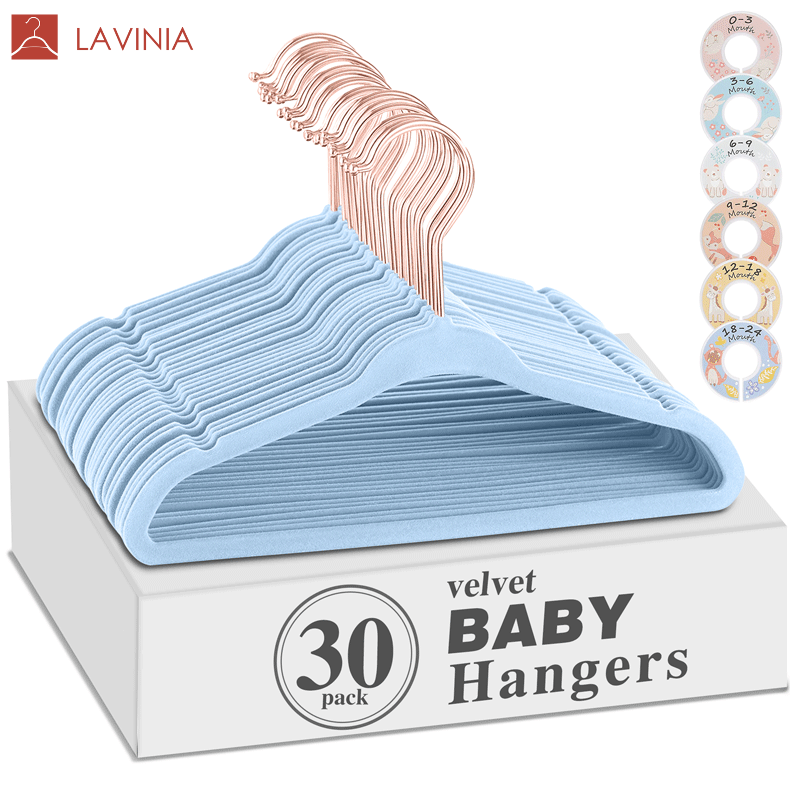 Lavinia low price custom classic modern style baby hangers plastic hangers velvet baby non-slip velvet hangers