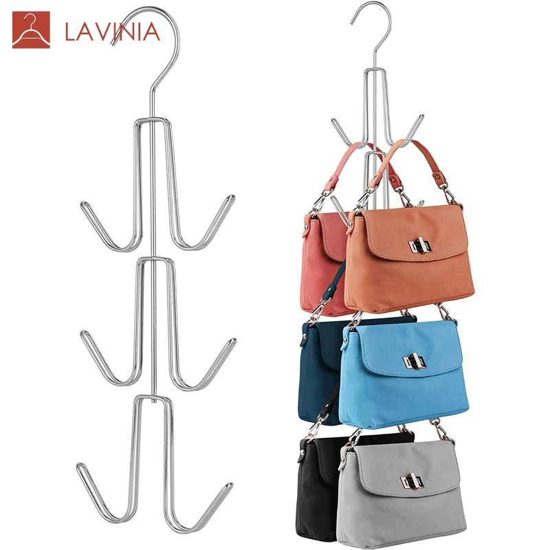 Metal Hooks Closet Storage Wallet Belt Tie Hat Scarf Bag Multifunctional Hook Rack Household Multi Layers Metal Hanger