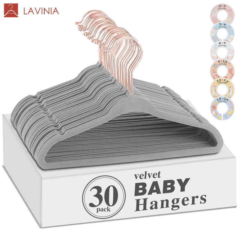 Lavinia Wholesale Classic Baby Non-Slip Hangers Plastic Kids Clothing Hangers Children Velvet Hangers