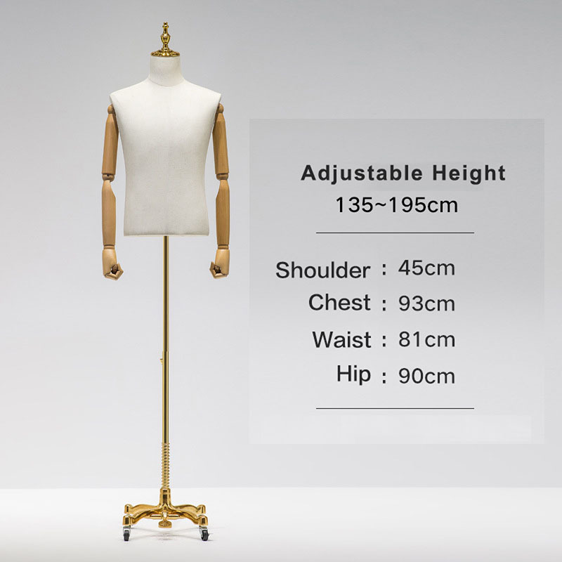 Lavinia Display Window Shop Display Male Mannequin Torso Stand Half Body Men Suit Mannequin for men's Suit