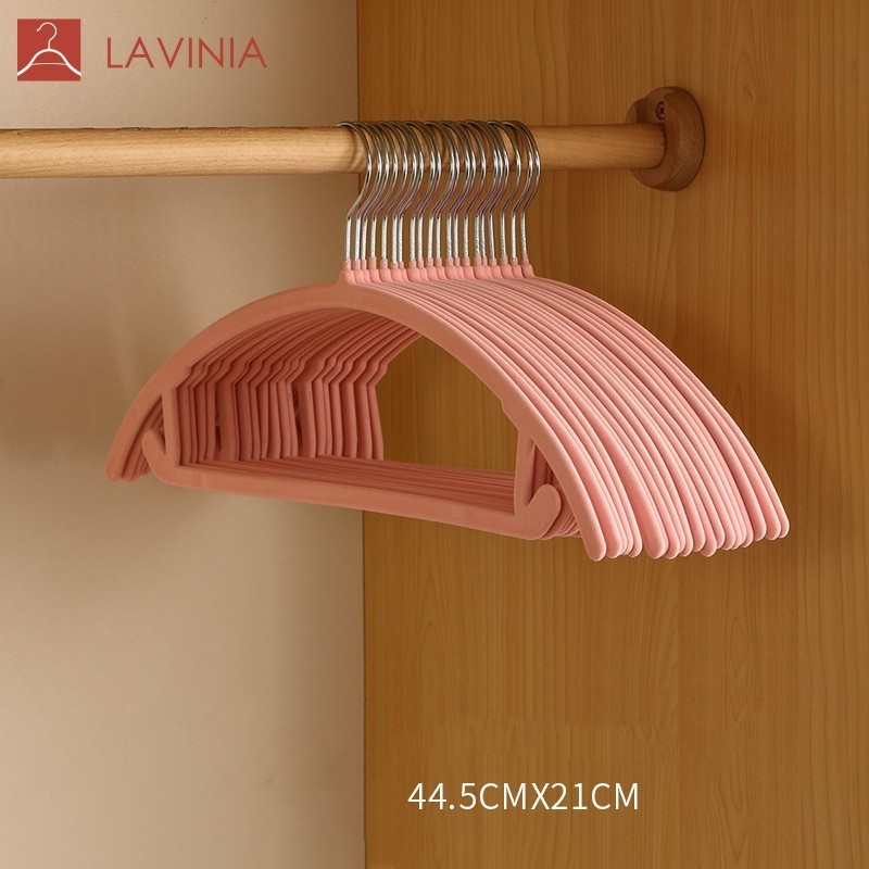 Modern New plastic hanger creative simple clothes rack non-marking non-slip Round Velvet Hangers