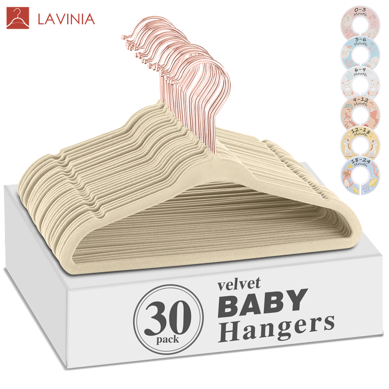 Lavinia low price custom classic modern style baby hangers plastic hangers velvet baby non-slip velvet hangers