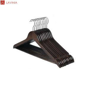 Lavinia custom manufacturer wooden hanger for clothes notches cheaper price clothes hangers wall coat rack