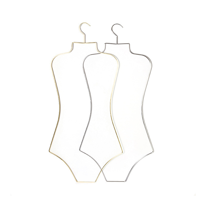 Lavinia 2023 hot Sale shiny gold silver rose gold copper body metal hangers for swimwear bikini display