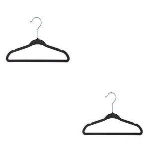 Lavinia Premium Velvet Hangers Kids Baby Plastic Hangers Non-Slip Black Velvet Hangers