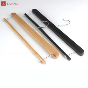 Lavinia wholesale home custom hotel multifunctional wooden hangers for blanket bath towel pants