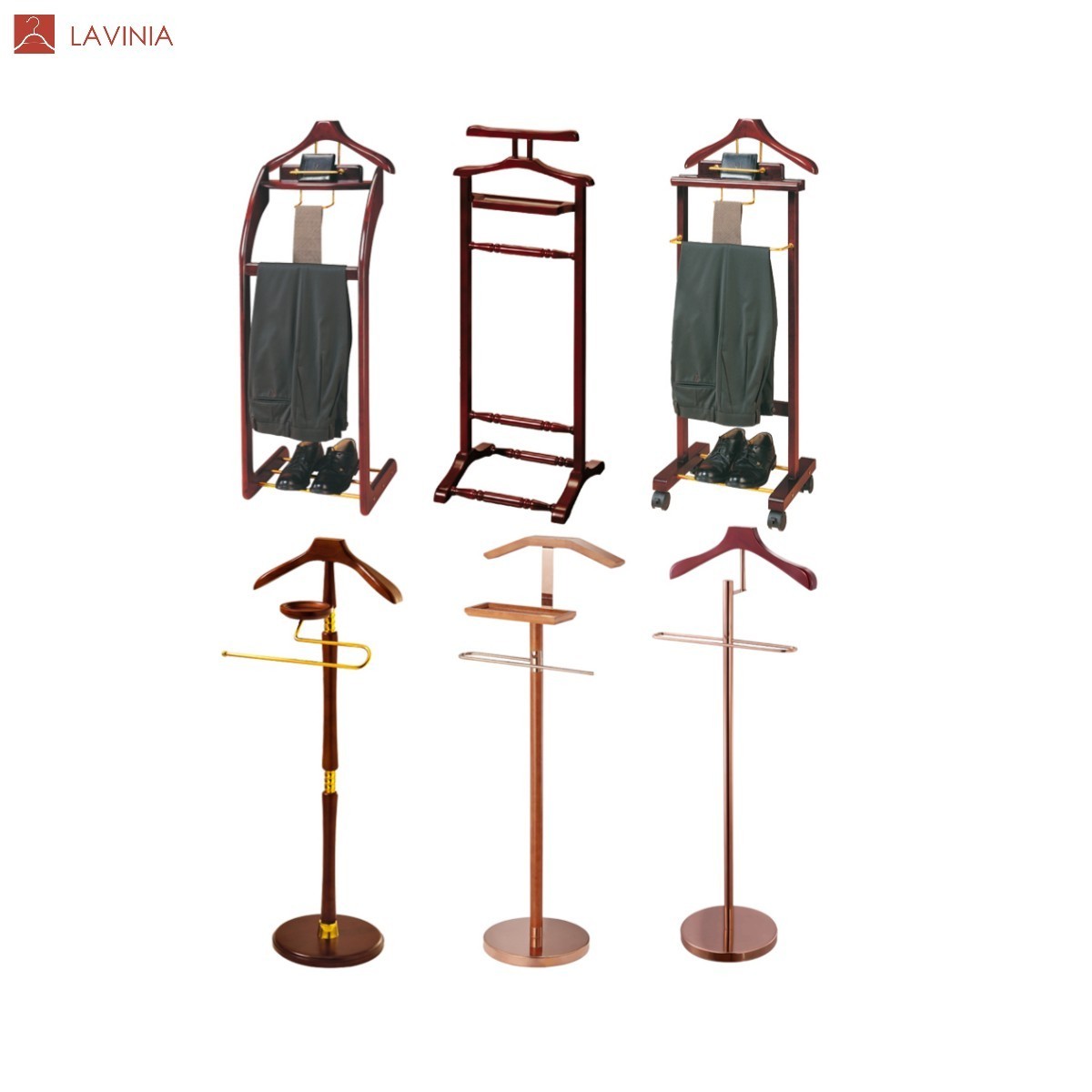 Lavinia Higher Quality Tall Size Home Hotel Living Room Wooden Coat Hanger Stand Wooden Coat Hanger Stand