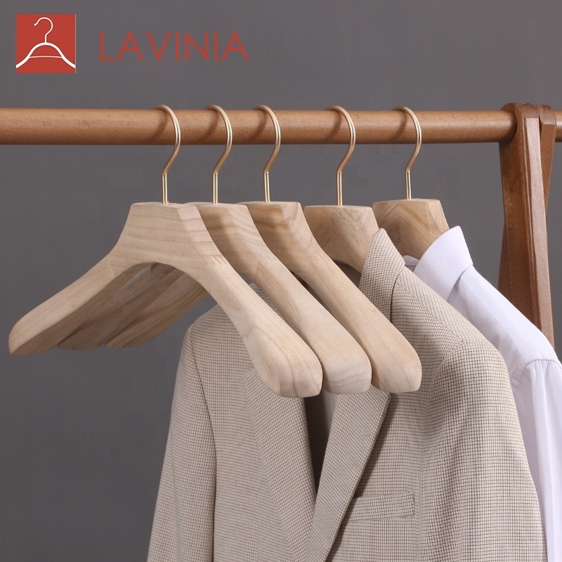 Wholesale natural Camphor wood adult suit coat trouser hanger non slip manufacturer hangers for cloths