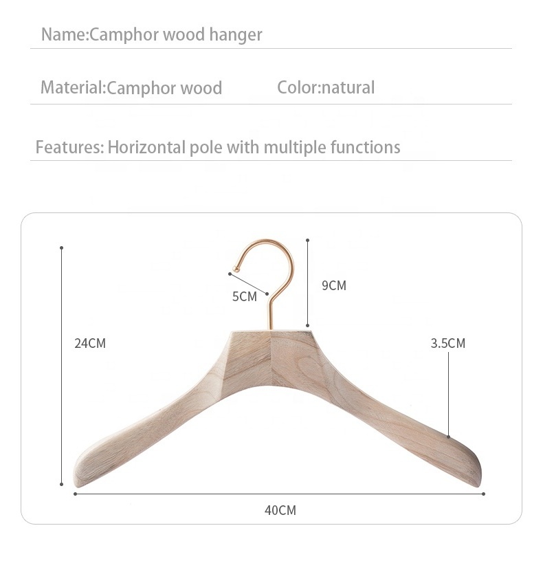 Wholesale natural Camphor wood adult suit coat trouser hanger non slip manufacturer hangers for cloths