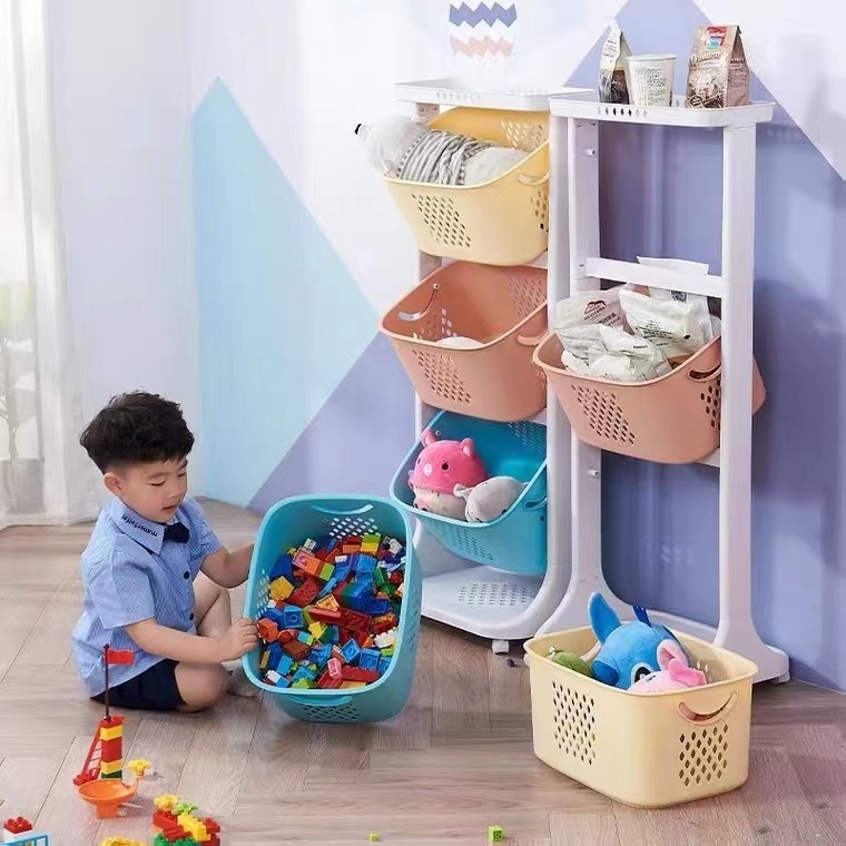 Multifunction household storage box front-opening recycling plastic superimposed toy clothing storage box Cube Storage Bins