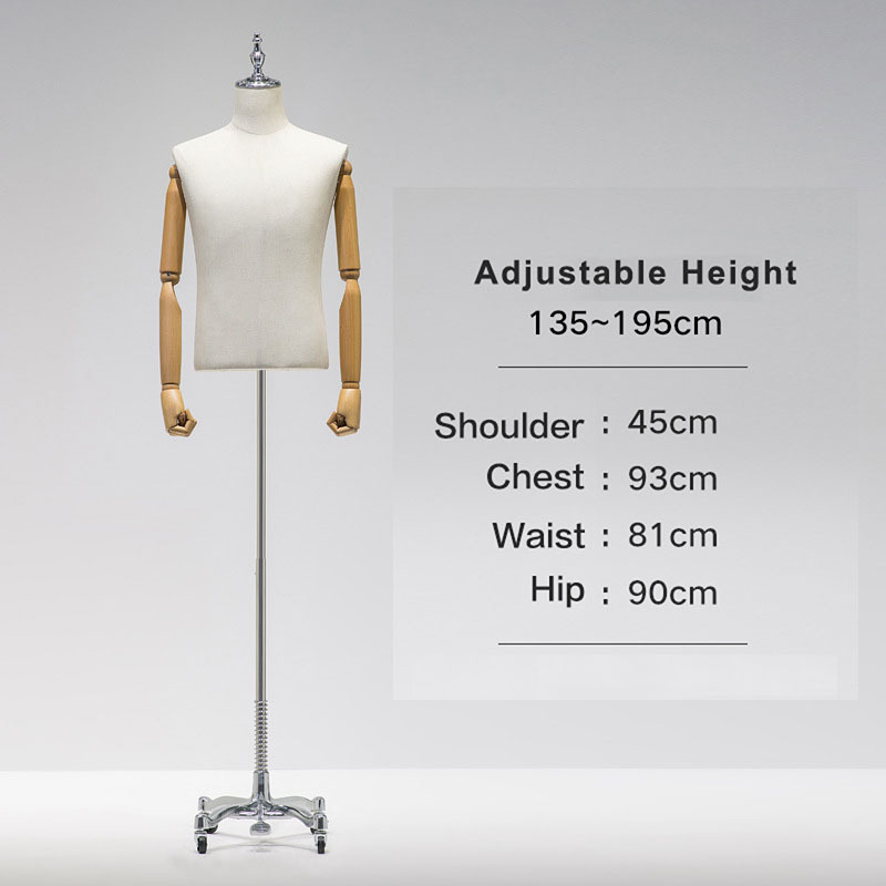 Lavinia Display Window Shop Display Male Mannequin Torso Stand Half Body Men Suit Mannequin for men's Suit