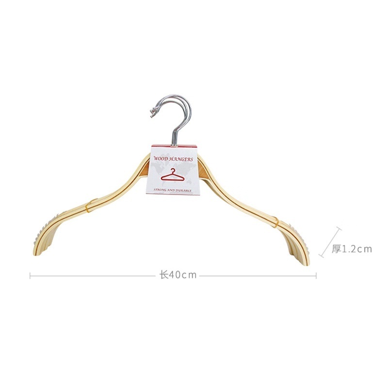 Non Slip Cheap Yiwu laminated bamboo coat hanger rack