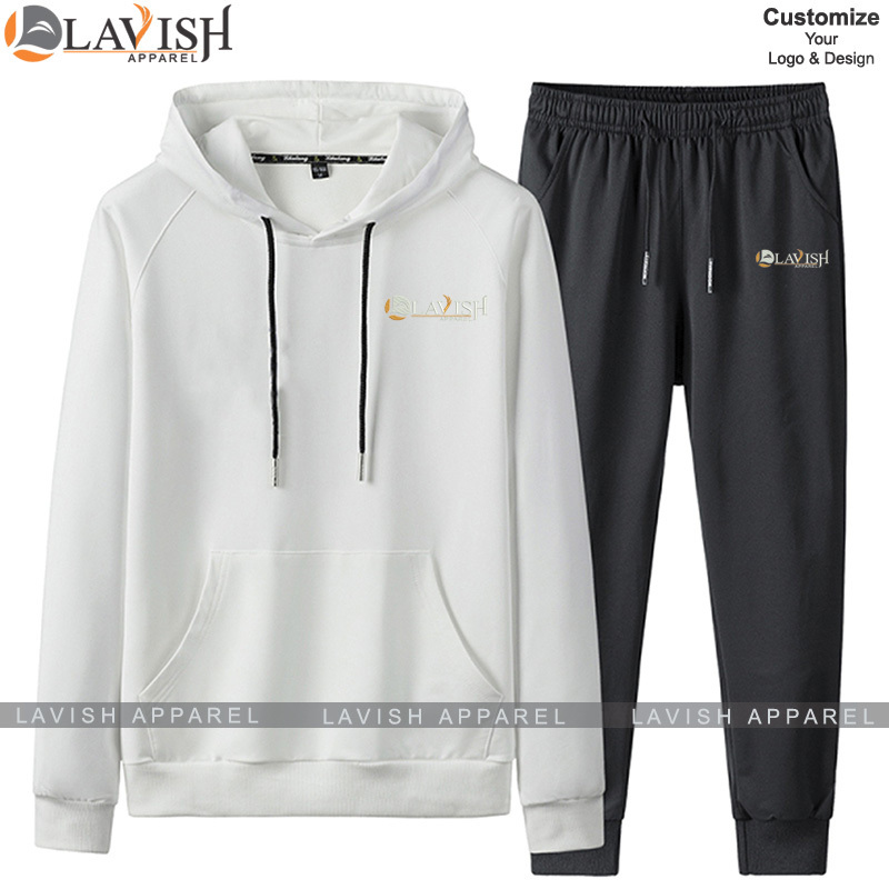 Oversized Blank jogging suits wholesale men sport sets pullover hoodies and jogger sports tracksuit by lavish apparel