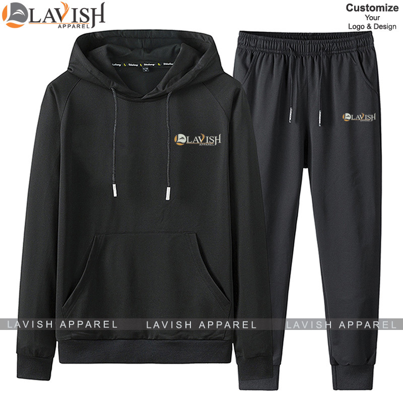 Oversized Blank jogging suits wholesale men sport sets pullover hoodies and jogger sports tracksuit by lavish apparel