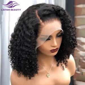 Human Hair Frontal Wig Transparent Lace Virgin Kinky Curly Lavishbeauty Wholesale Raw Indian Natural Hd Full Lace Brazilian Hair