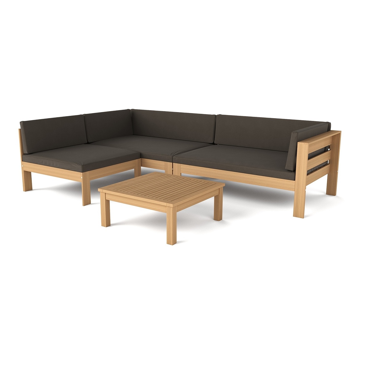 VIET NAM MODERN WOODEN SOFA SET OUTDOOR IN TEAK LOOK