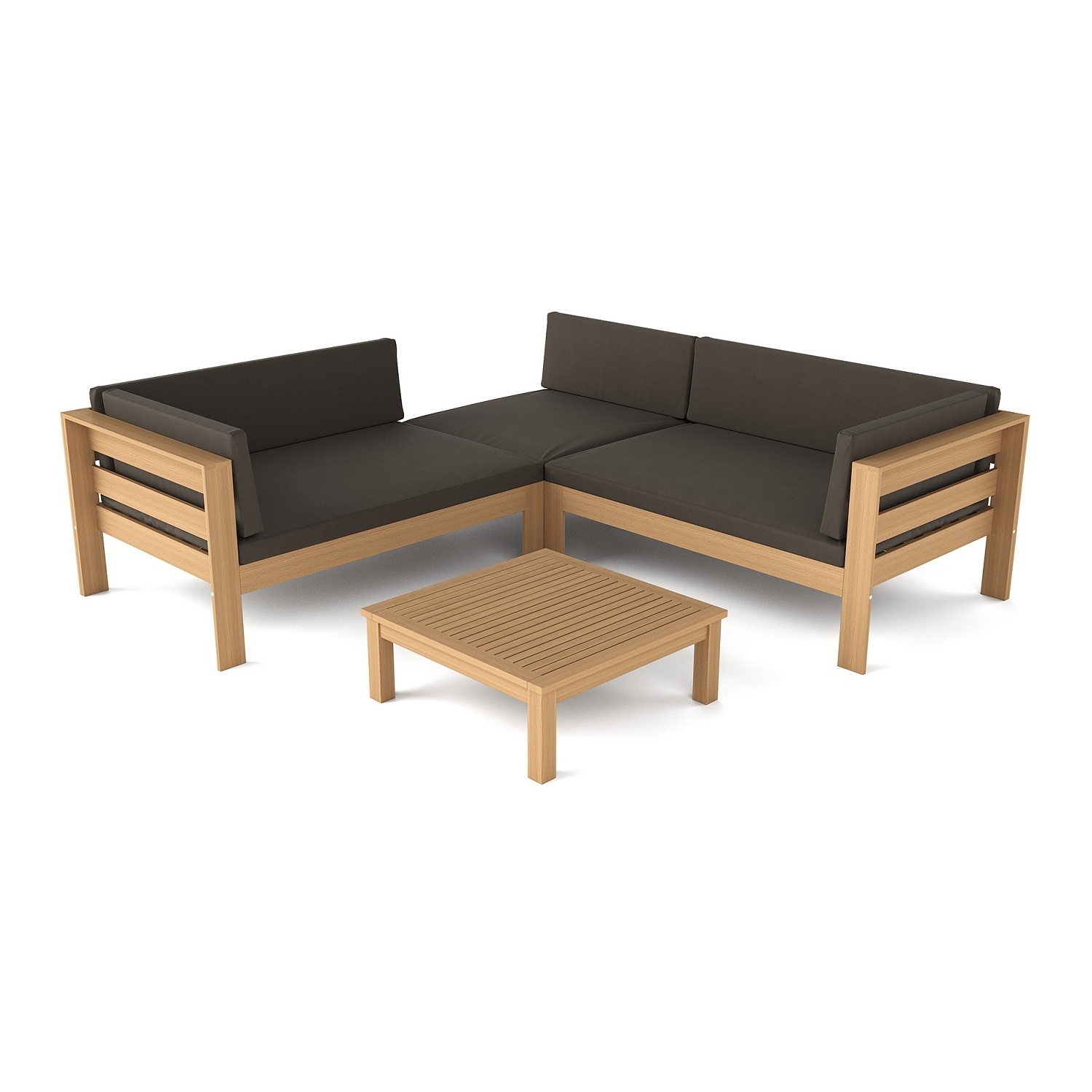 VIET NAM MODERN WOODEN SOFA SET OUTDOOR IN TEAK LOOK