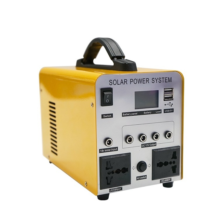 Portable Power Station 2pcs Usb Socket Dc12v Music Radio Player Use Generator Solar Energy System