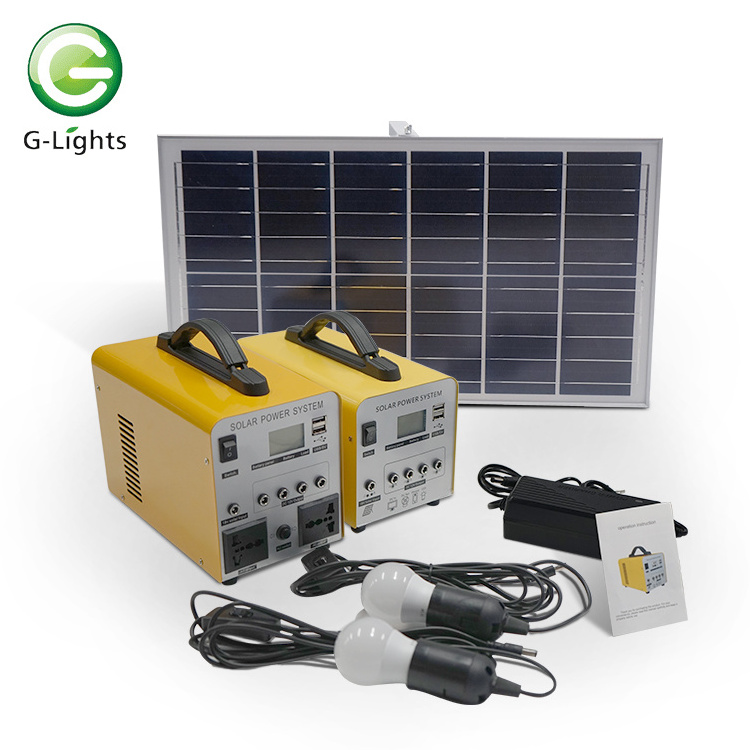 Portable Power Station 2pcs Usb Socket Dc12v Music Radio Player Use Generator Solar Energy System