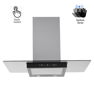 Europe Style Guangdong Produce Chimney Hood Vented Extractor Fan Ultra Thin Fireplace Kitchen Smart Range Hood